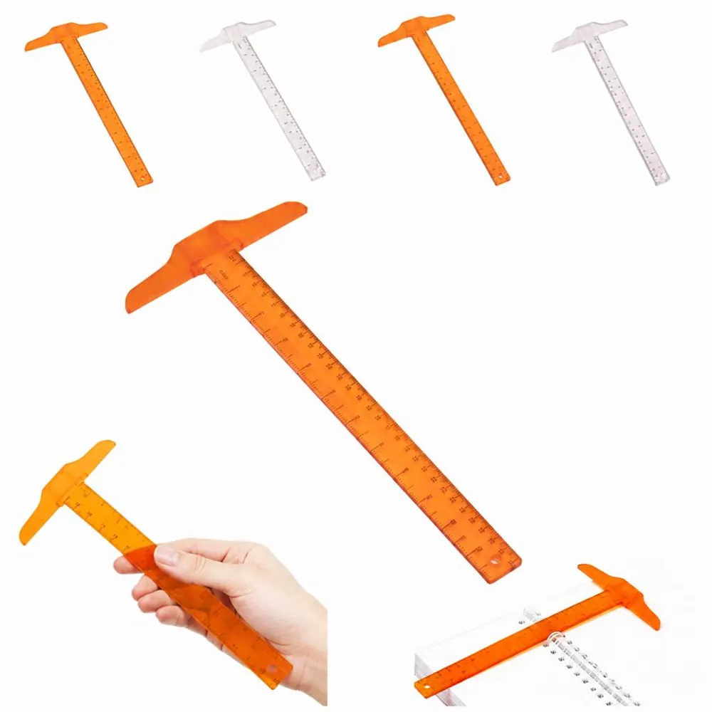 Clear Plastic T-Shaped Ruler for Precision Drawing 2