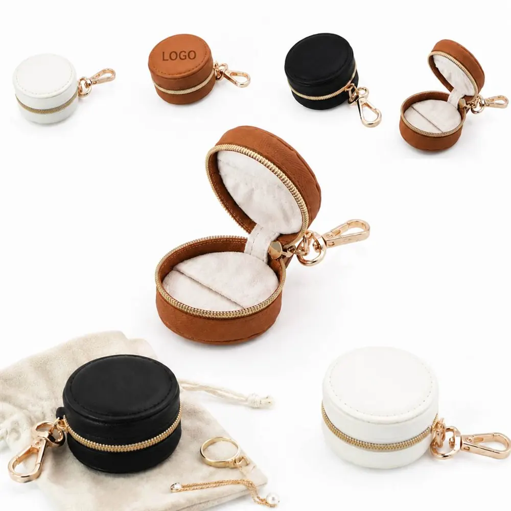 Mini PU Travel Jewelry Box with Compartments