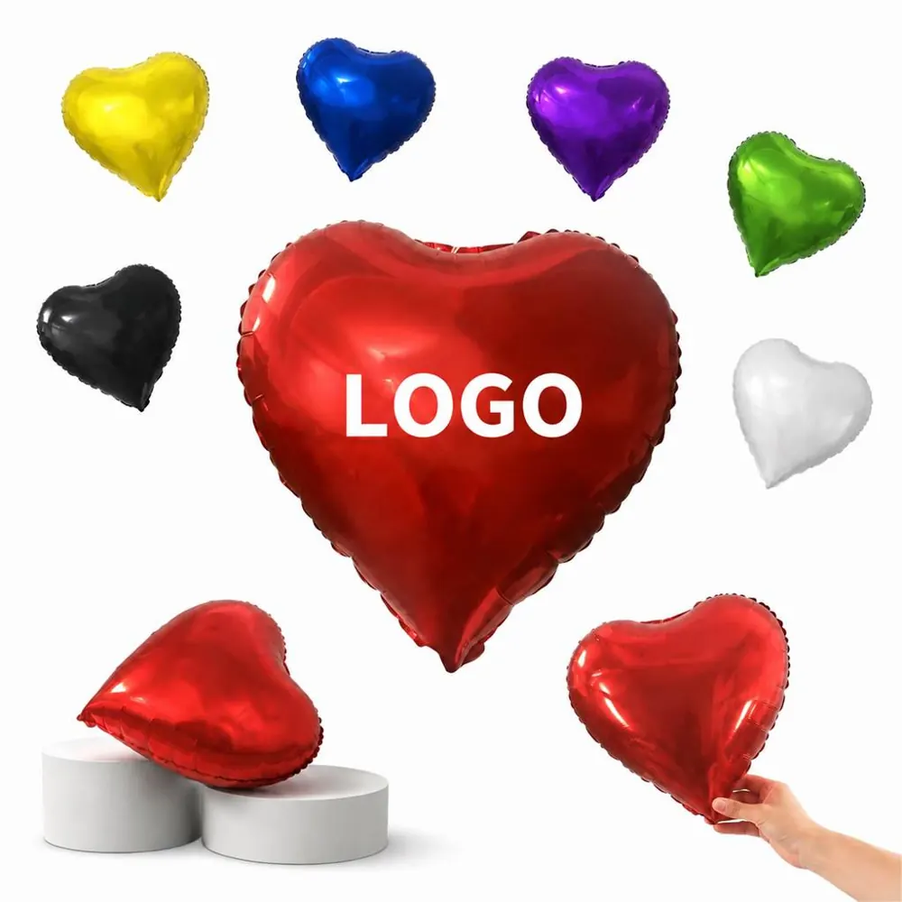 Red Heart Foil Balloon for Valentine's Day Party Decor