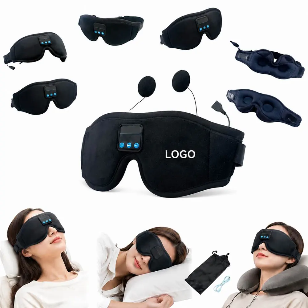 Bluetooth Sleep Eye Mask with Built-in Speakers for Music