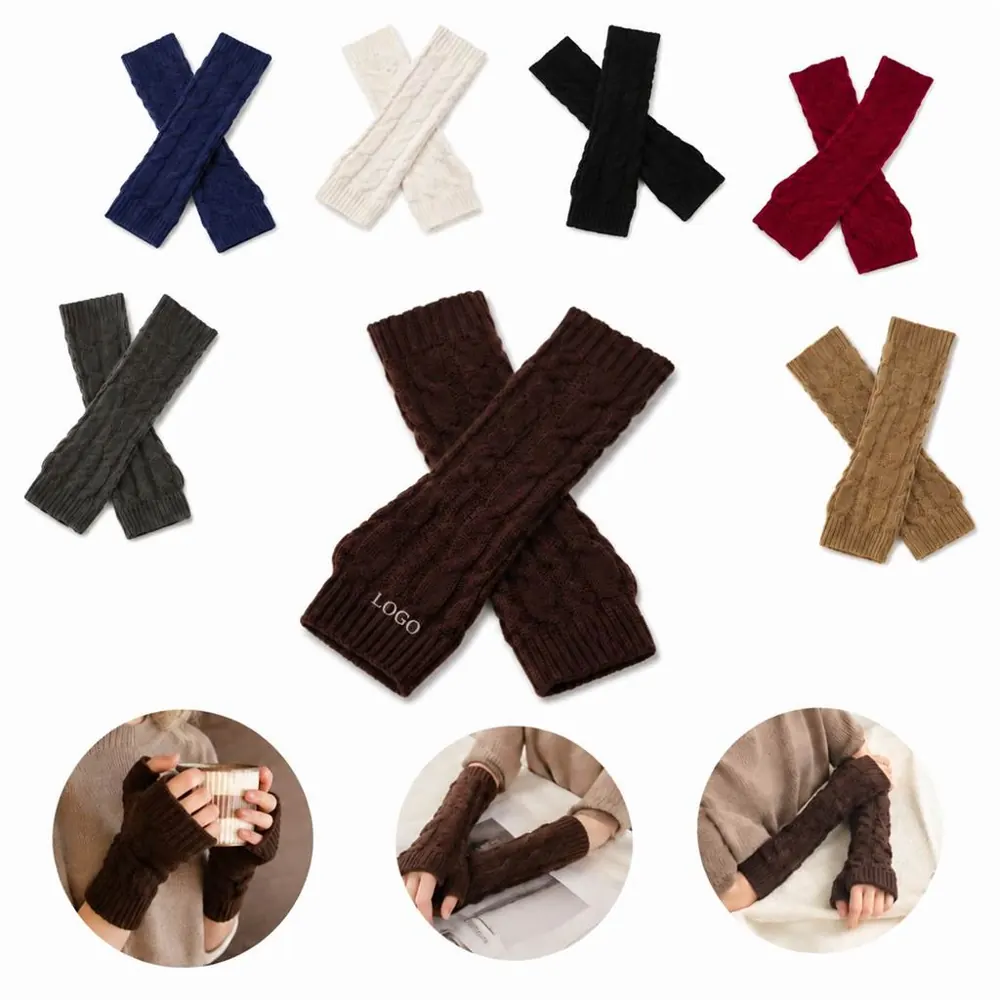 Fingerless Knit Gloves for Warmth and Full Finger Dexterity