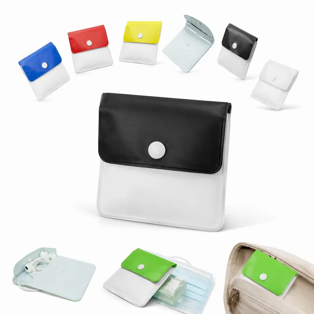Multi-Functional Snap-Button Storage Pouch with Translucent 2