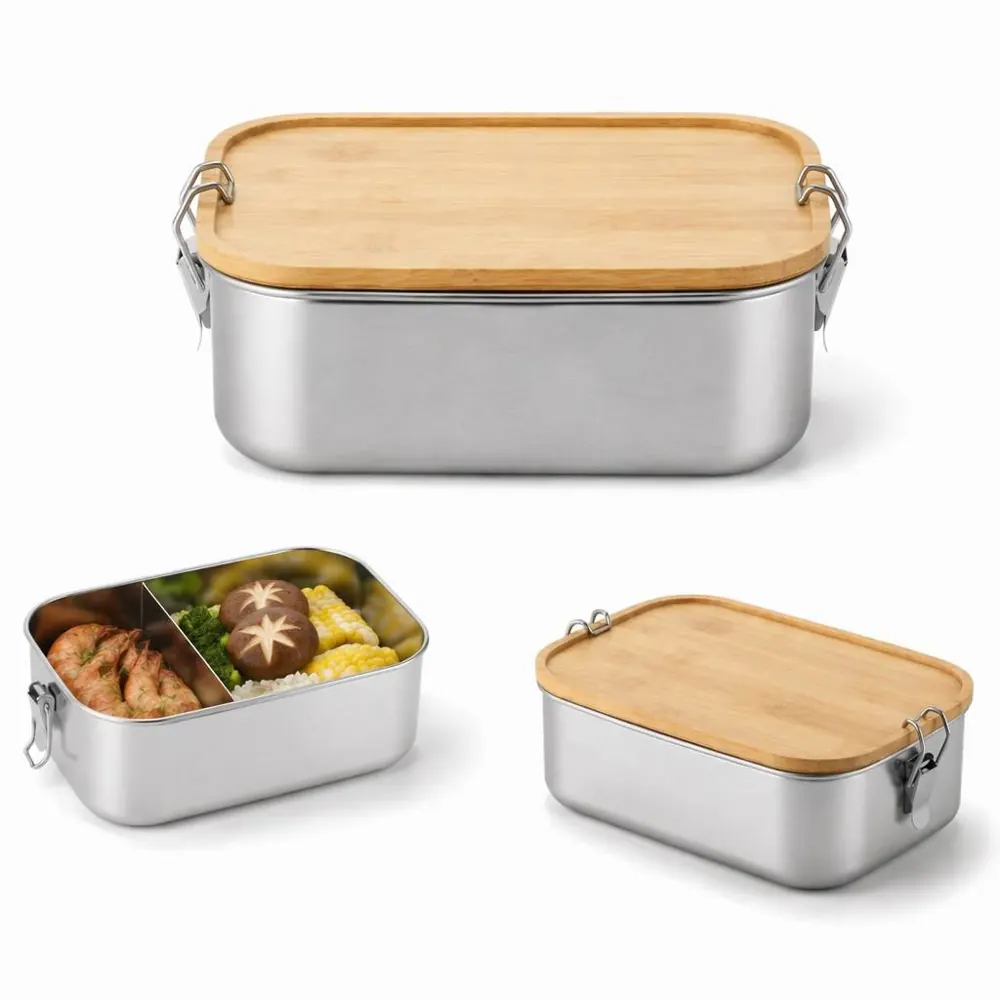 40 oz Stainless Steel Bento Box, Leak-Proof Lunch Container 2