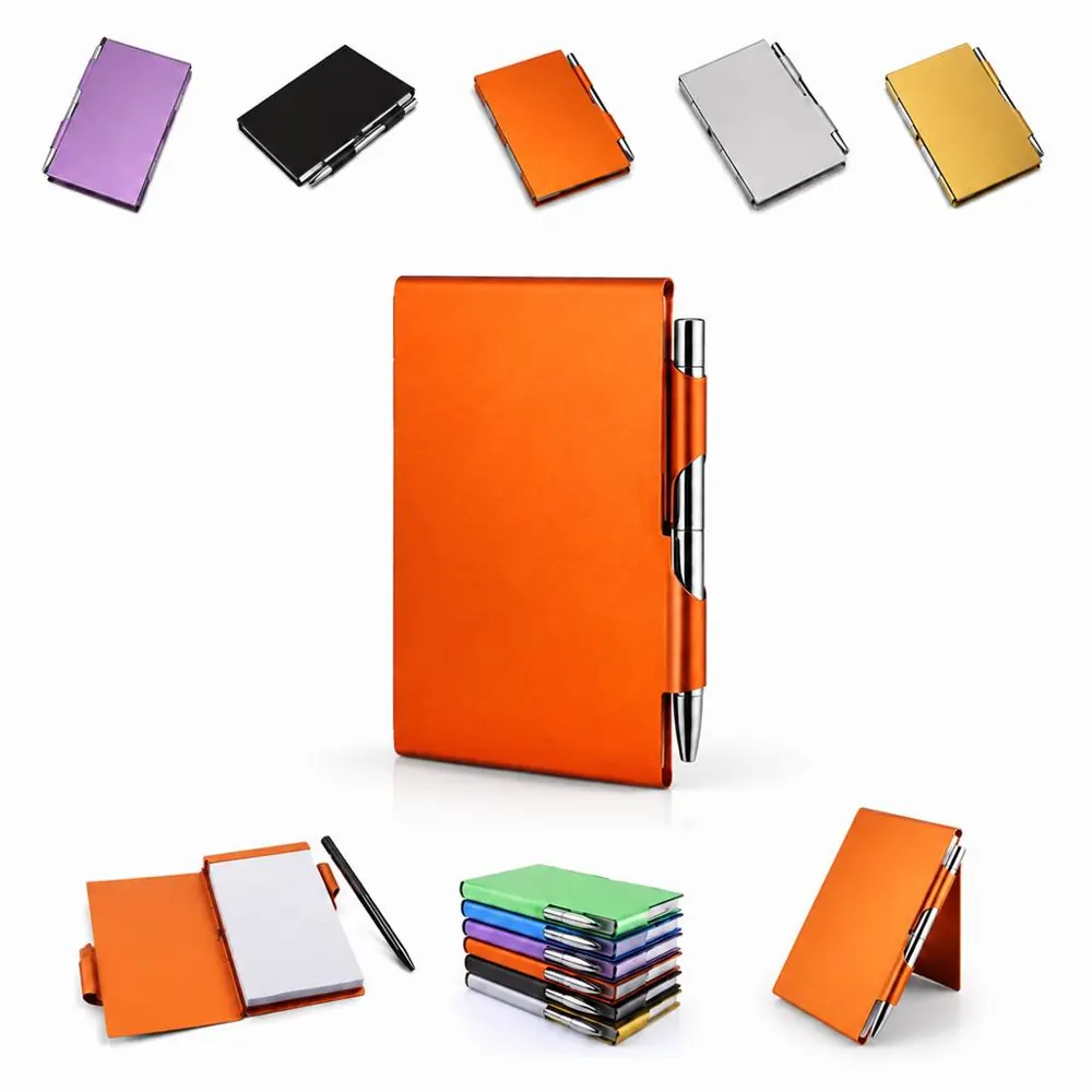 Aluminum Pocket Notepad with Pen, Refillable Writing Journal 2