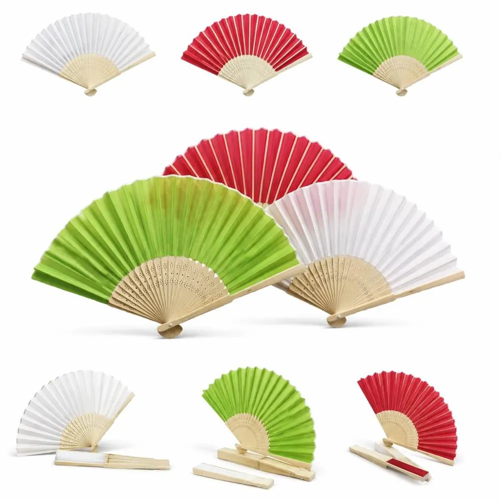 Bamboo Hand Paper Fan, Folding Cooling Fan for Personal Use 2
