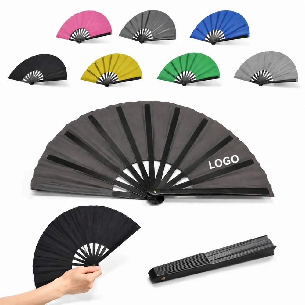 Durable Nylon Folding Fan for Dance, Events & Personal