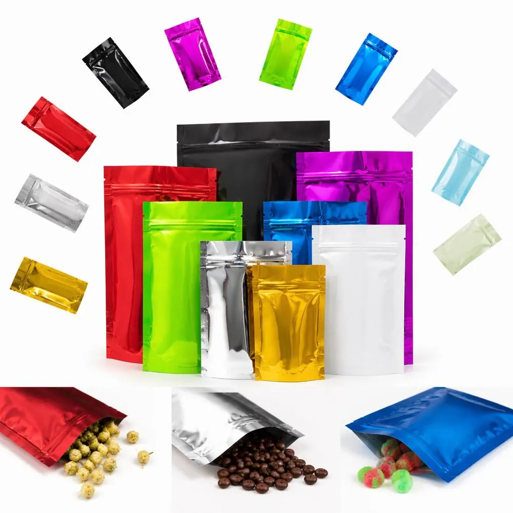 Custom Flat Bottom Mylar Bag with High Barrier Resealable 2