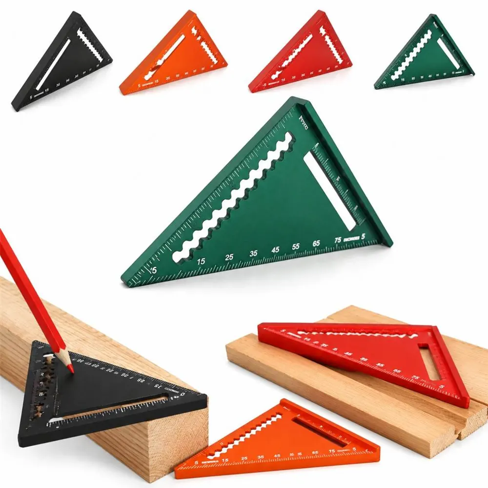 4" Aluminum Rafter Square, Multi-Angle Precision Marking 2