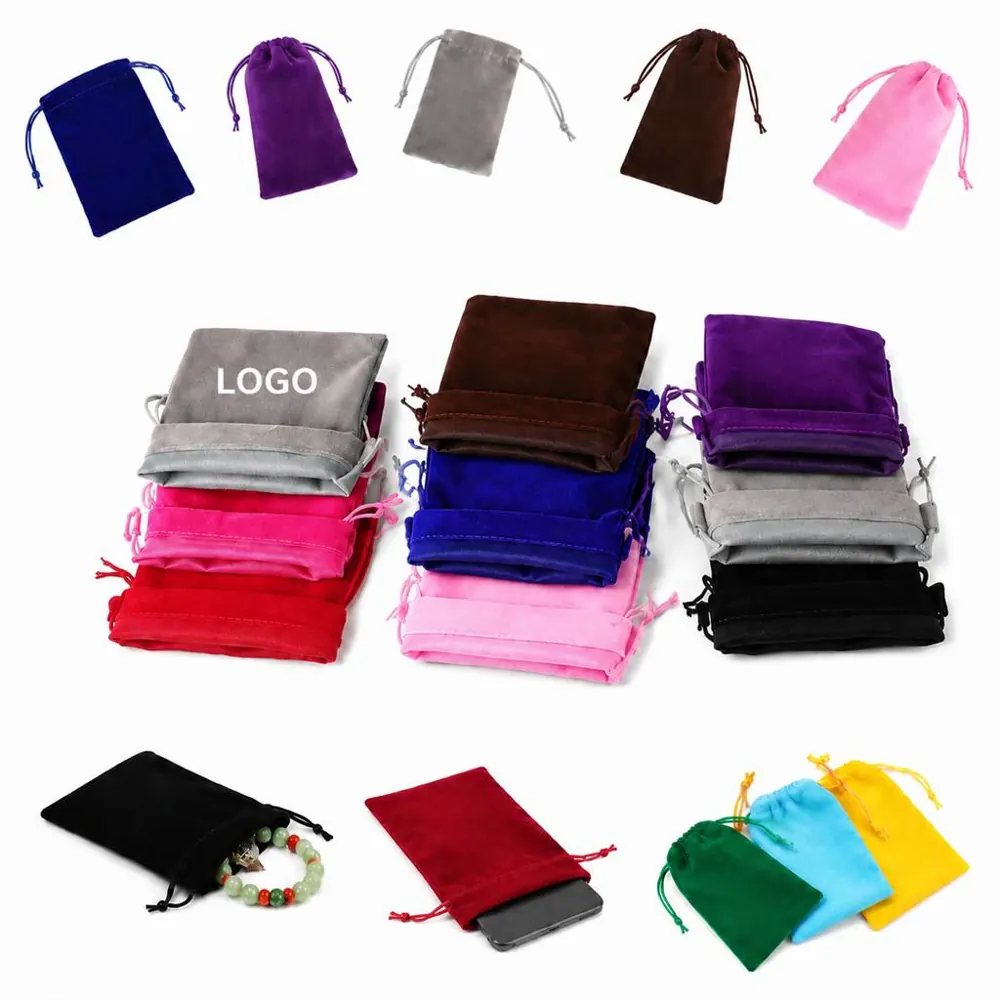 Luxury Velvet Drawstring Pouch for Jewelry Storage