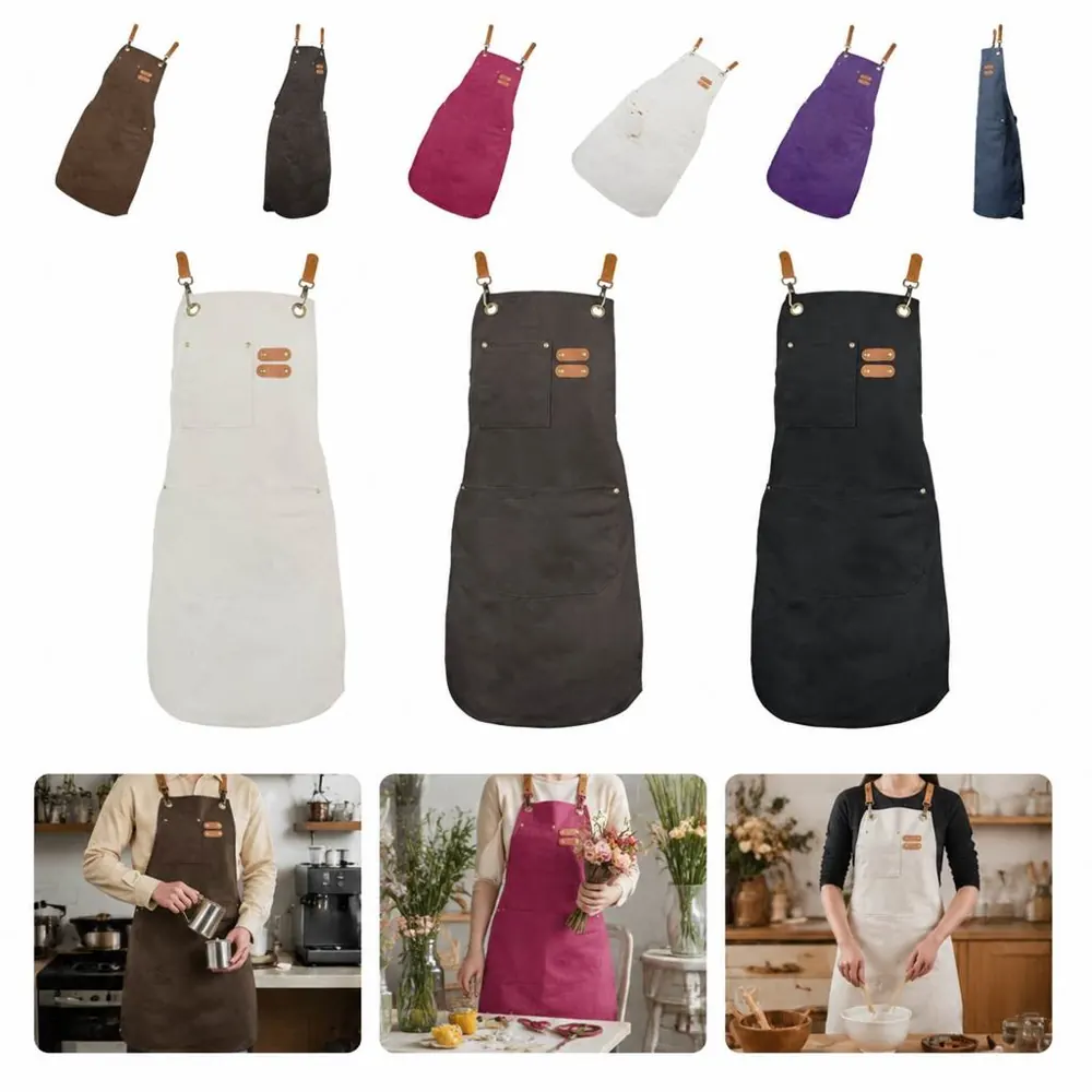 Adjustable Twill Kitchen Apron for Cooking, Baking 2