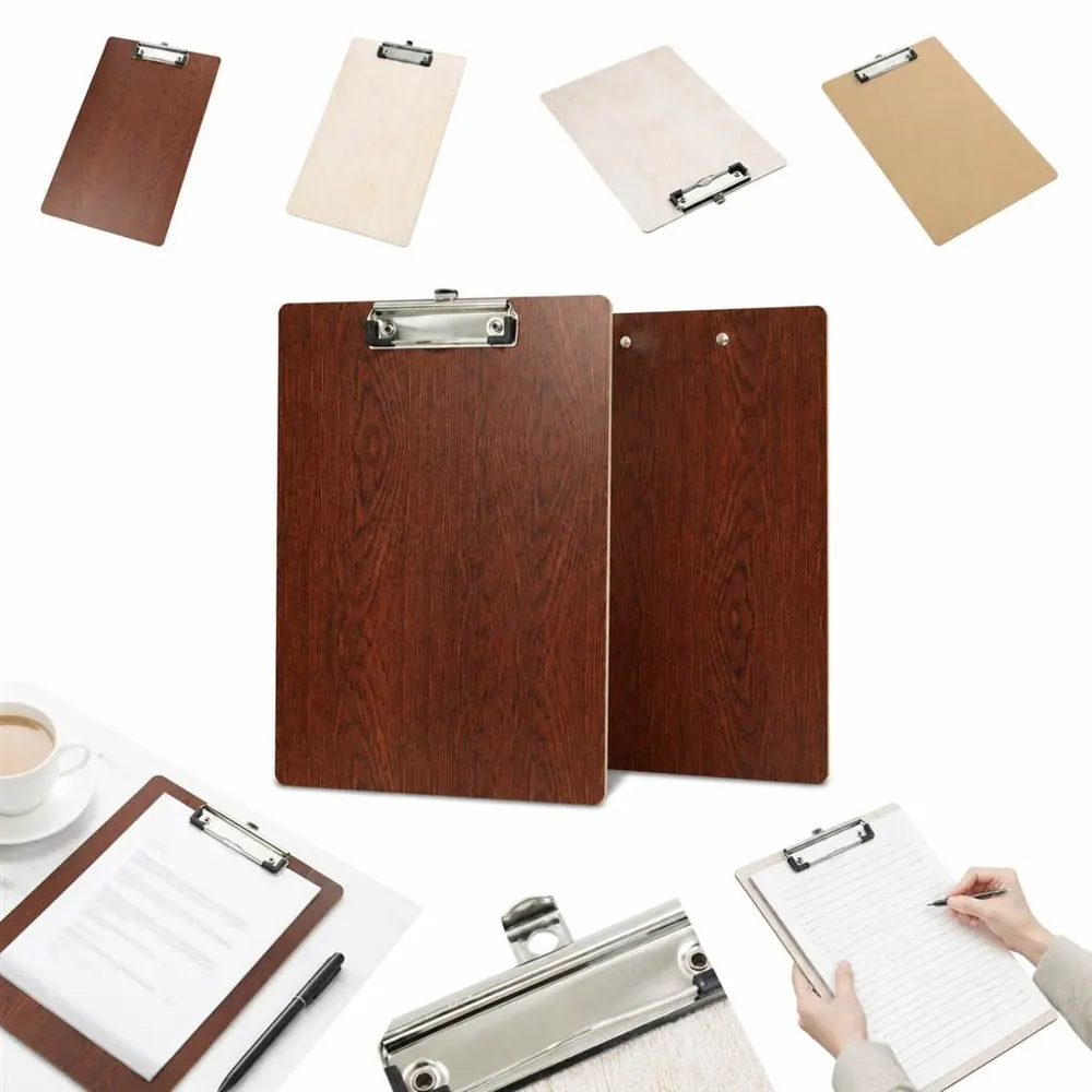 Smooth Wooden Clipboard with Sturdy Metal Clip for Writing 2