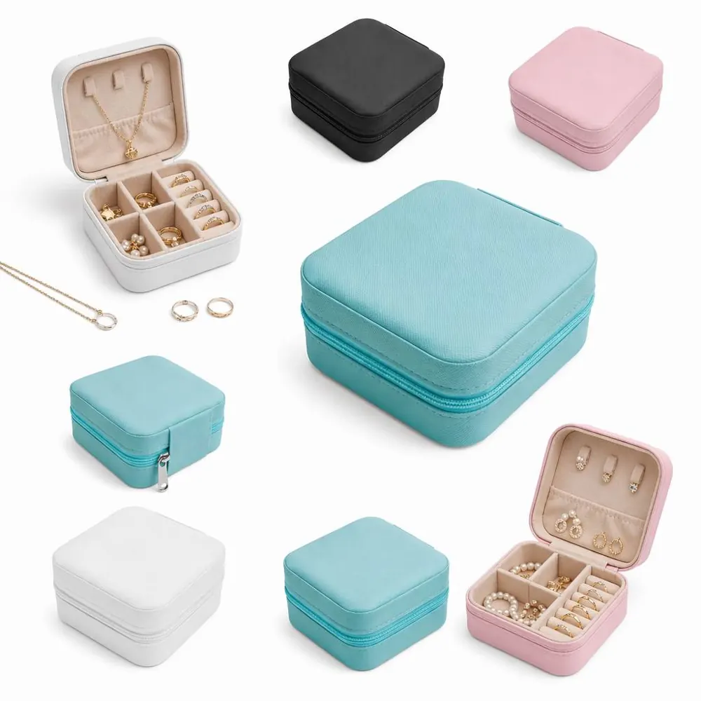 Velvet Jewelry Storage Case with Multiple Compartments 2