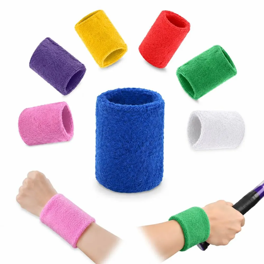 Breathable Cotton Terry Sports Wristband for Sweat 2