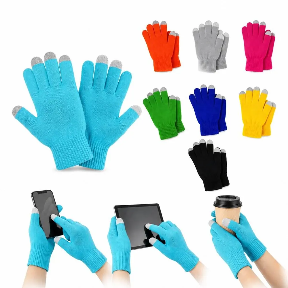 Unisex Touchscreen Knit Gloves for Winter Smartphone Use 2