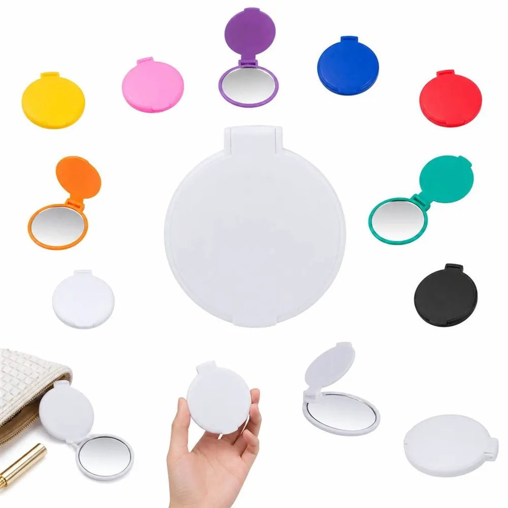 Foldable Mini Round Mirror for Travel Makeup Grooming 2