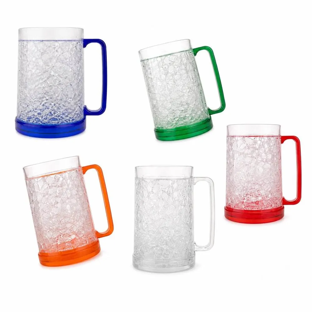 Double Wall Frosty Freezer Ice Mug for Cold Beer 2