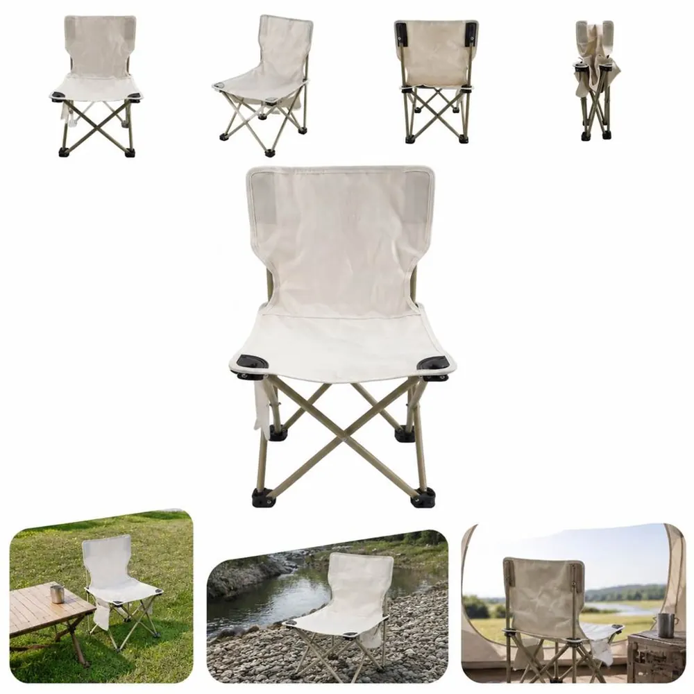 Portable Heavy Duty Folding Chair with High Backrest 2