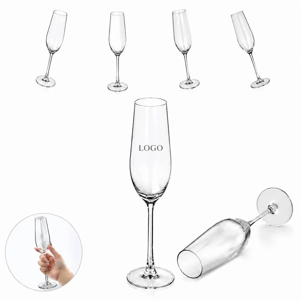 6 oz Clear Bubble Crystal Wine Glass for Champagne