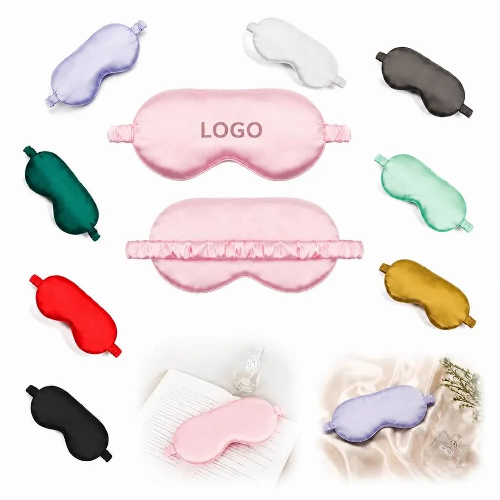 Ergonomic Silk Sleep Mask with Adjustable Strap for Travel