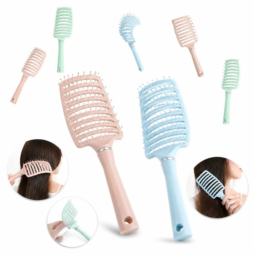 Flexi Curved Vented Detangling Brush, Nylon Bristle 2