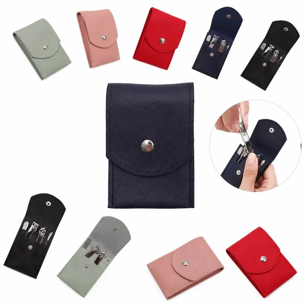 Stainless Steel Nail Clipper Set with Leather Case 2