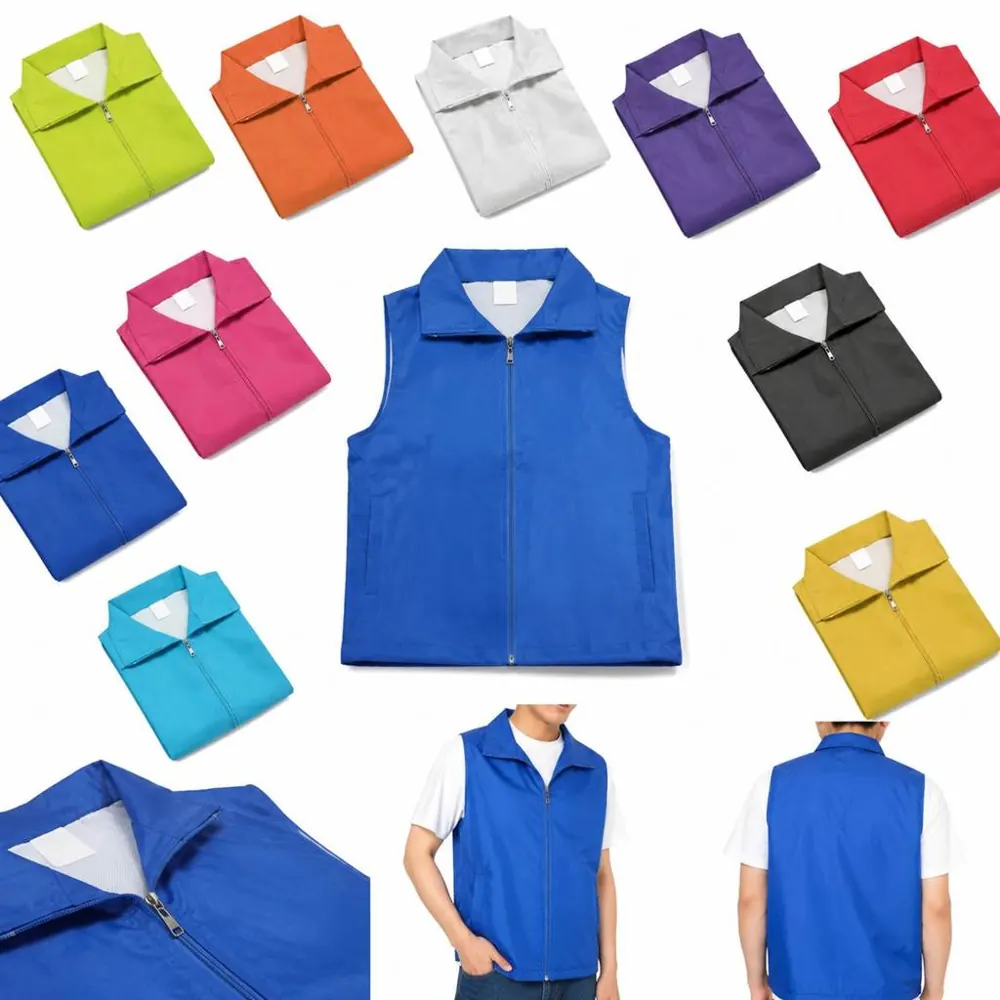 Customizable Unisex Volunteer Activity Vest with Pockets 2