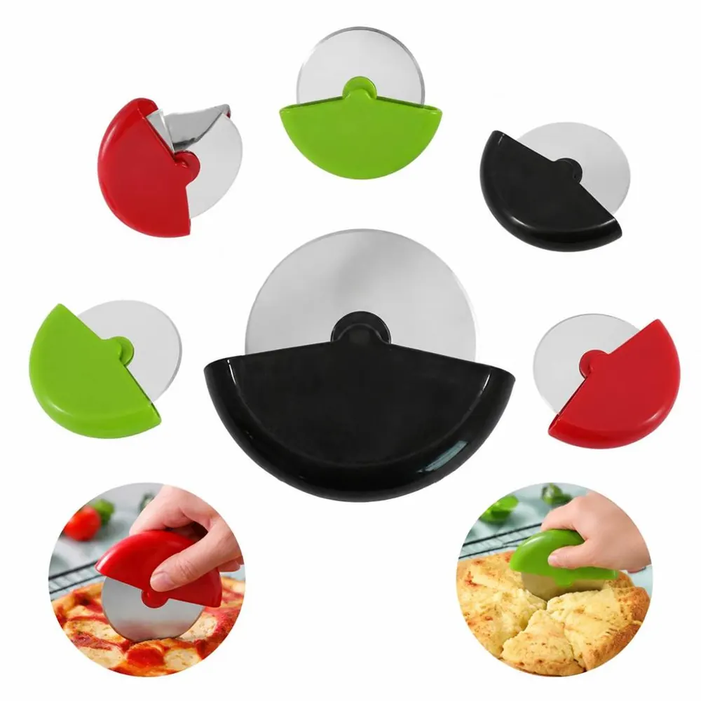 Stainless Steel Ergonomic Semi-Circular Pizza Cutter 2