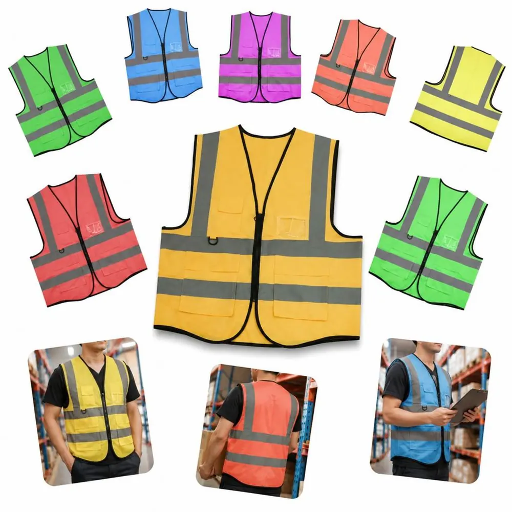 High Visibility Reflective Safety Vest with Zipper 2