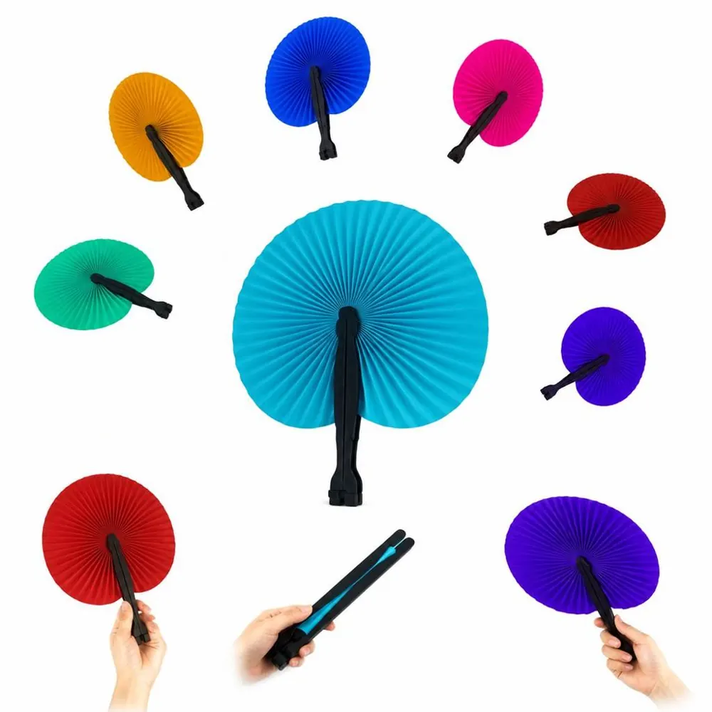 DIY Round Paper Folding Fans for Cooling & Decor 2