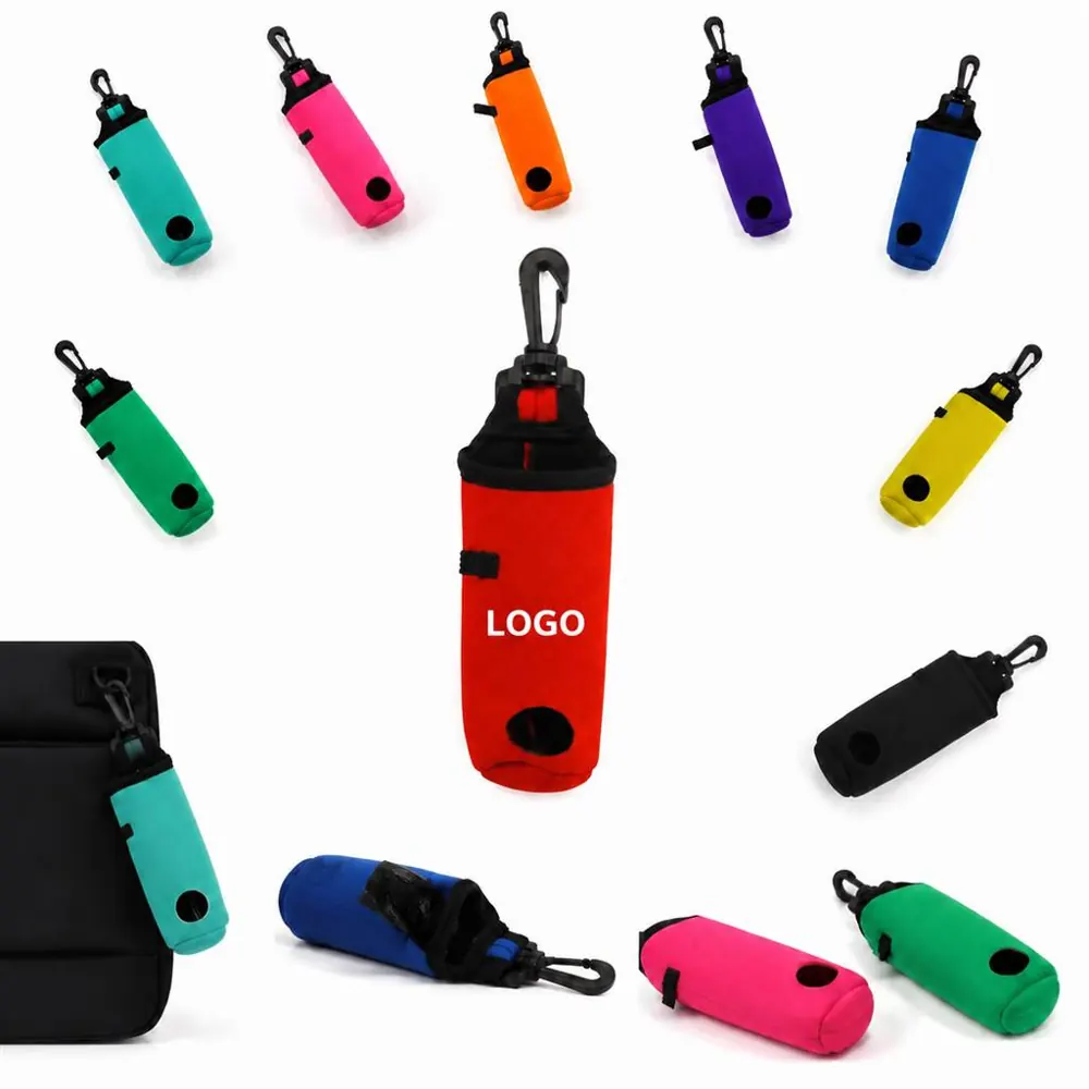 Dual-Hole Golf Ball Holder with Secure Clip for Belt or Bag