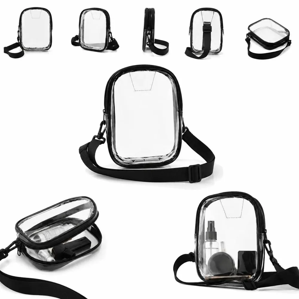 Clear PVC Crossbody Sling Bag Mini Transparent Shoulder 2