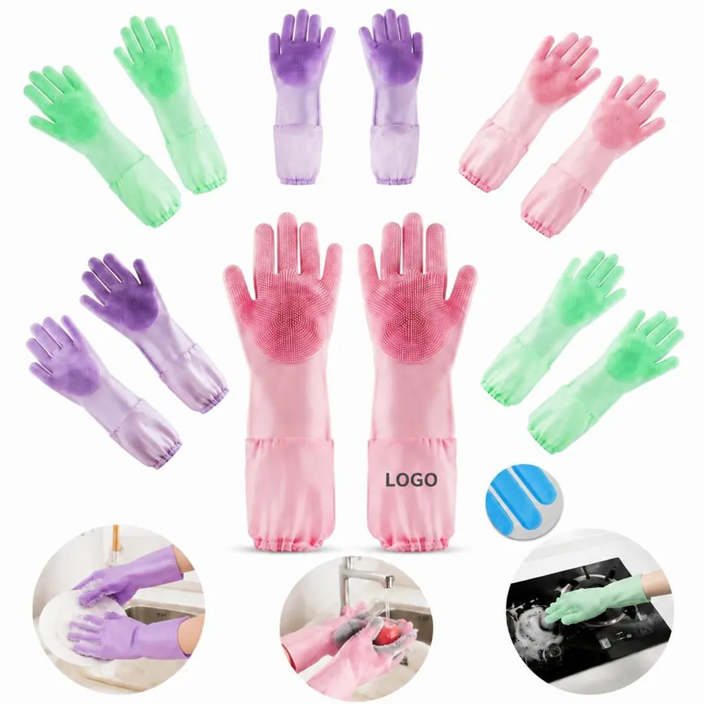 Non-Slip Silicone Gloves with Textured Grip for Kitchen