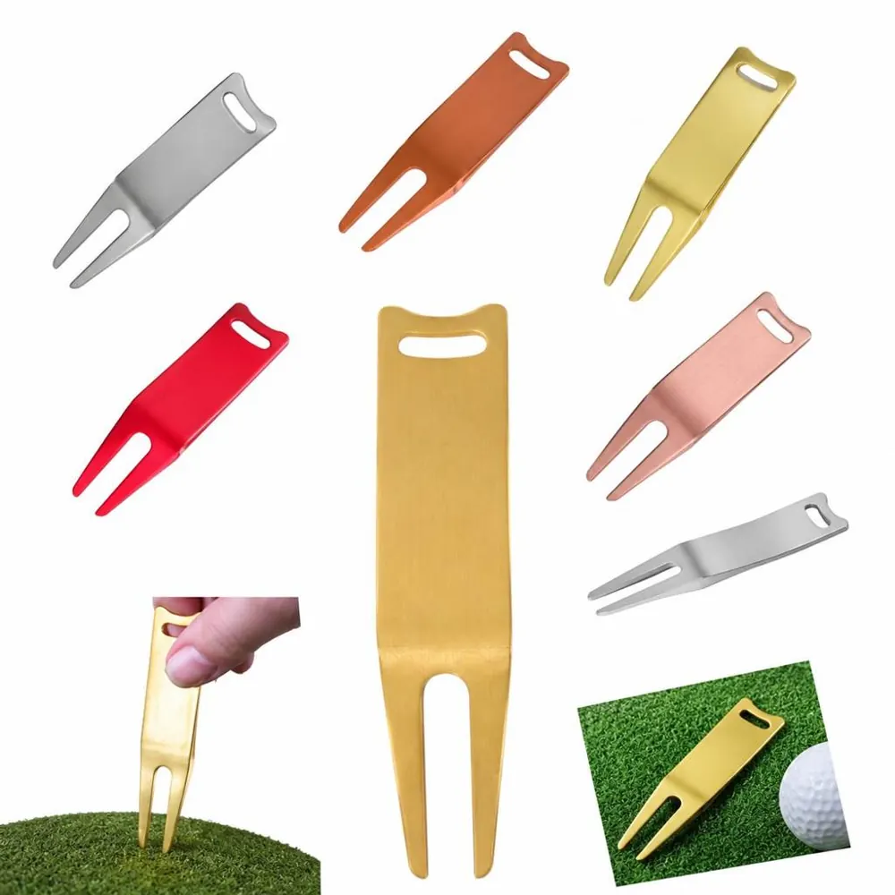 Curved Golf Divot Fork Portable Turf Repair Tool 2