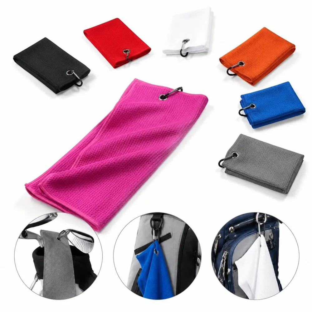 Microfiber Golf Towel with Carabiner, Quick-Dry Lint-Free 2