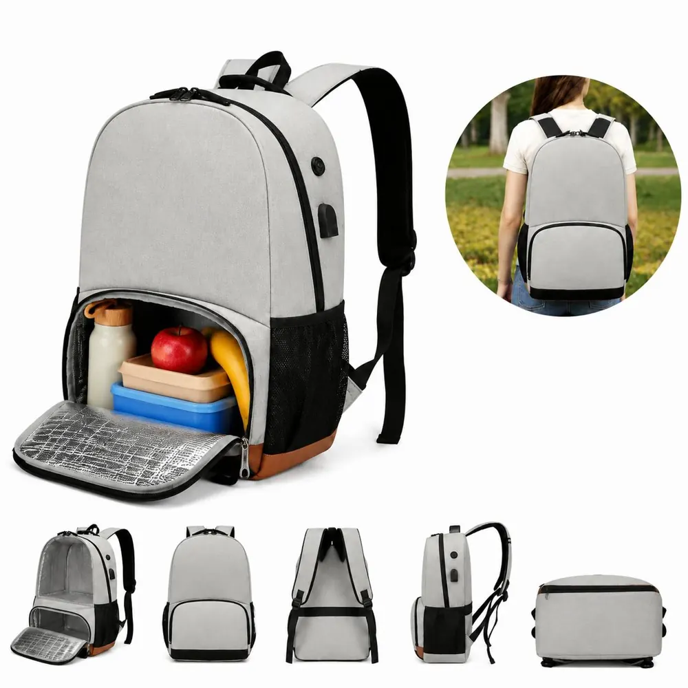 Insulated Cooler Laptop Backpack with Padded Compartment 2