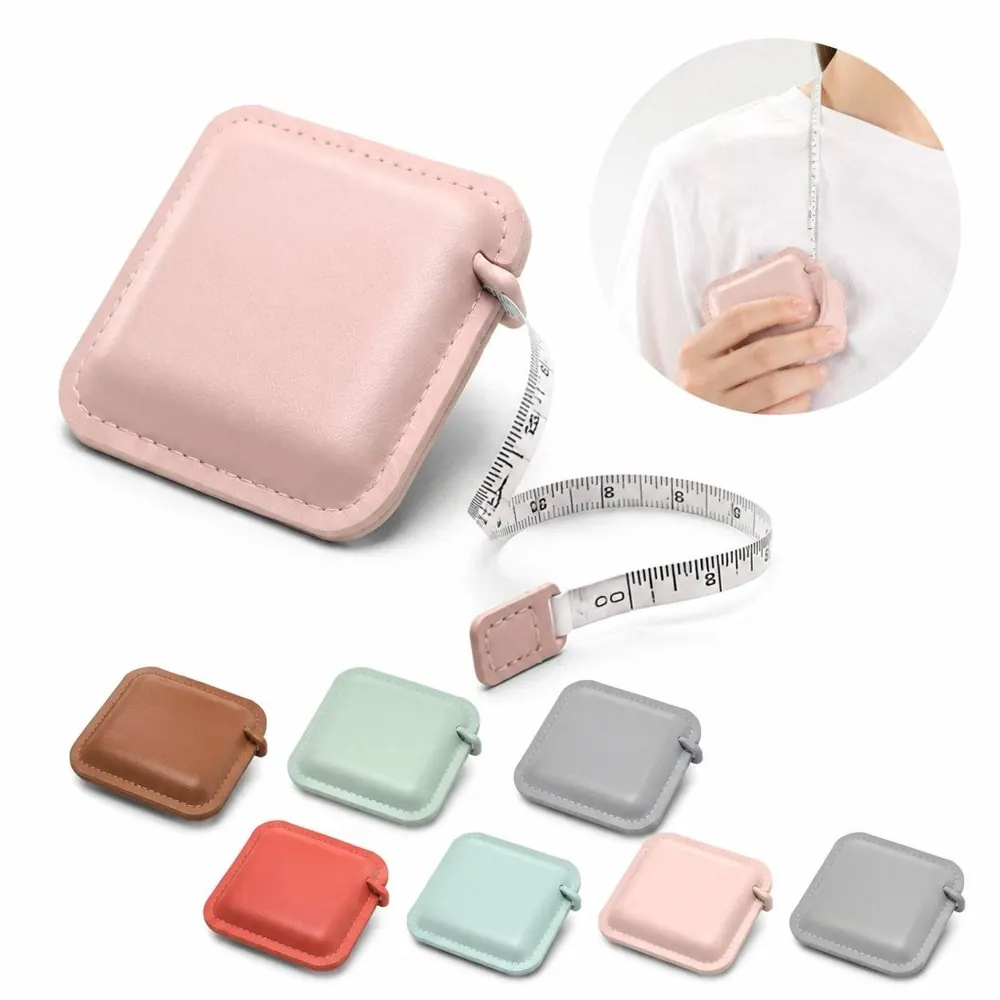 PU Leather Retractable Tape Measure Square Soft Grip 2
