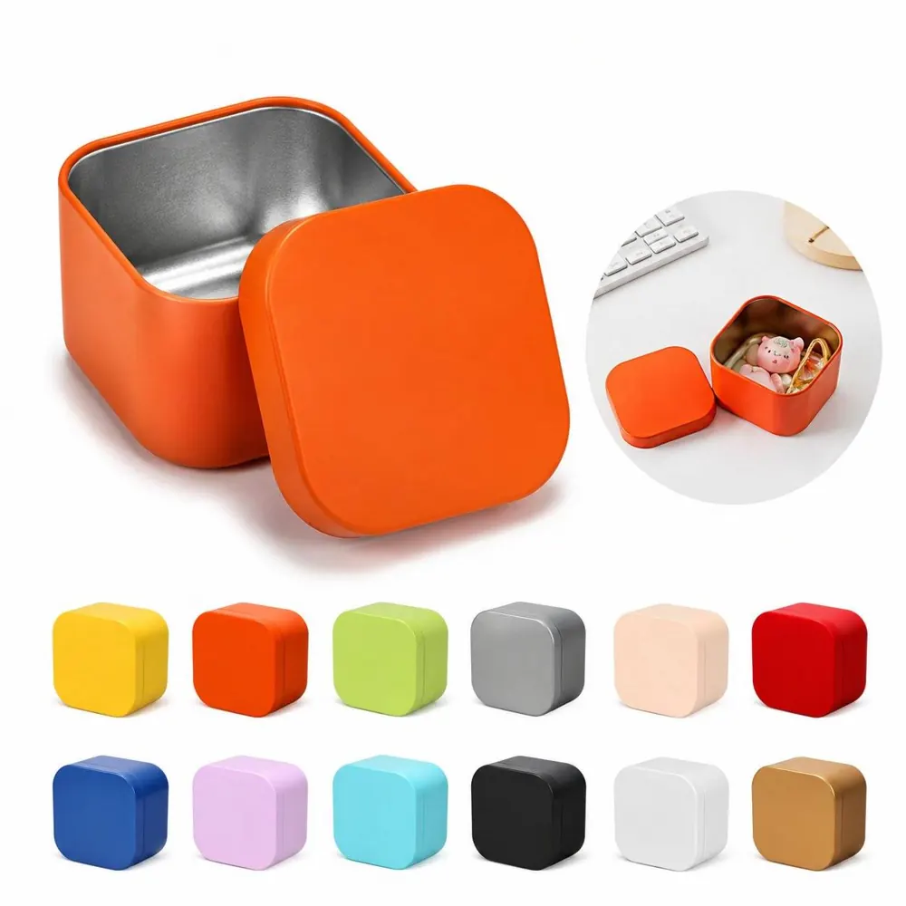Sealed Mini Tin Container with Secure Lid for Pills, Beads 2