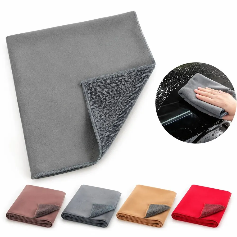 Double-Sided Suede Car Towel for Streak-Free Drying 2