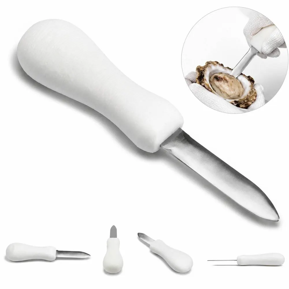 Stainless Steel Oyster Shucker Knife with Plastic Handle 2