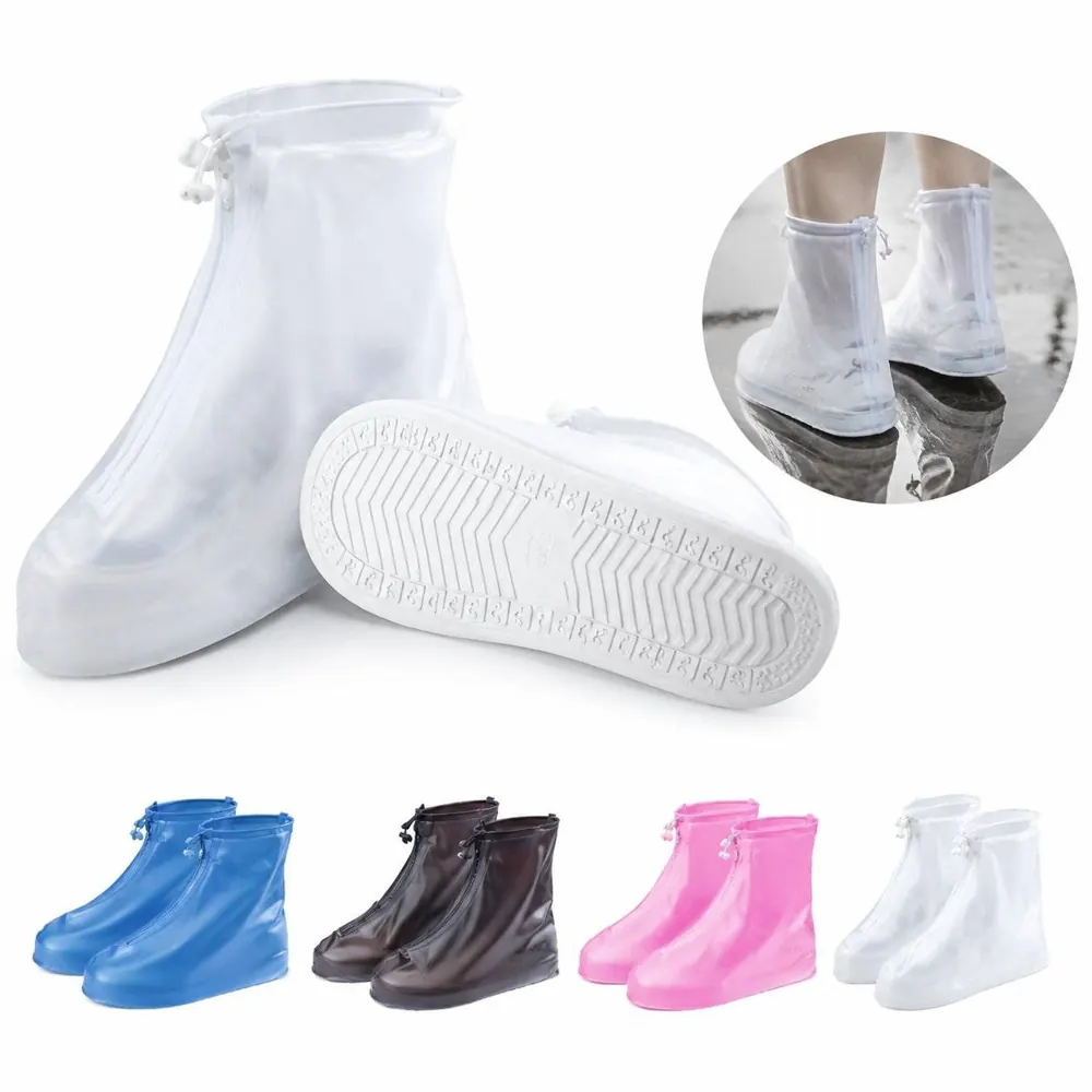 PVC Waterproof Shoe Cover with Anti-Slip Sole 2