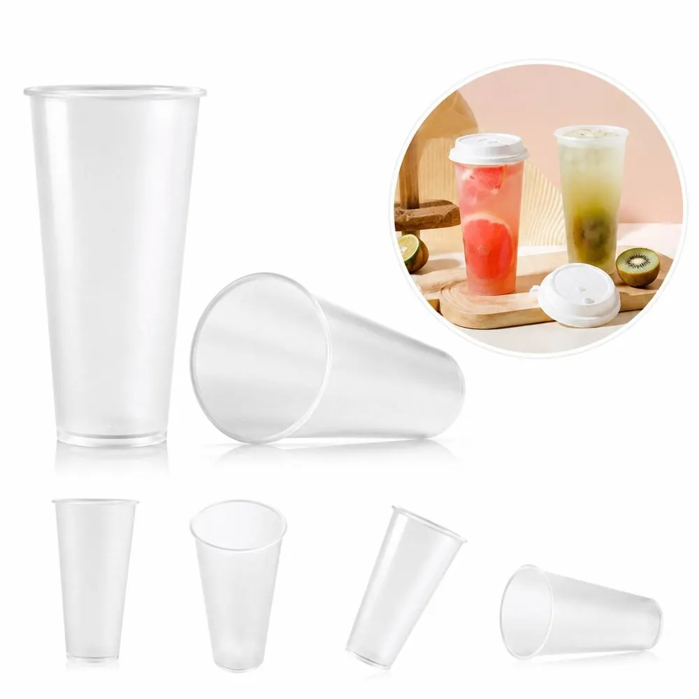 22 oz Shatterproof PP Stadium Cup, Frosted & Clear Dual 2
