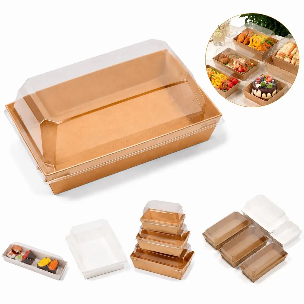 Multi-Size Clear Lid Food Packaging Box for Takeout & Meal 2