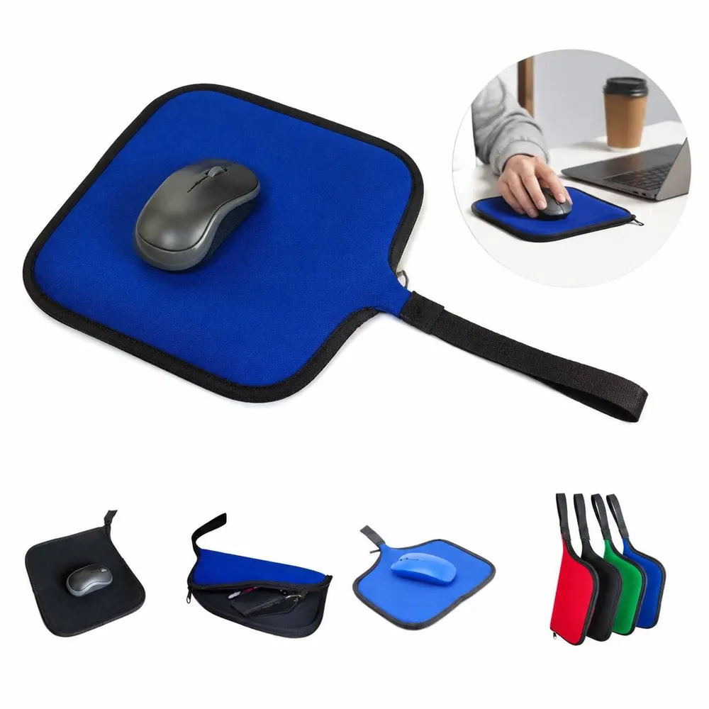 Neoprene Mouse Case with Built-In Mousepad, Portable Travel 2