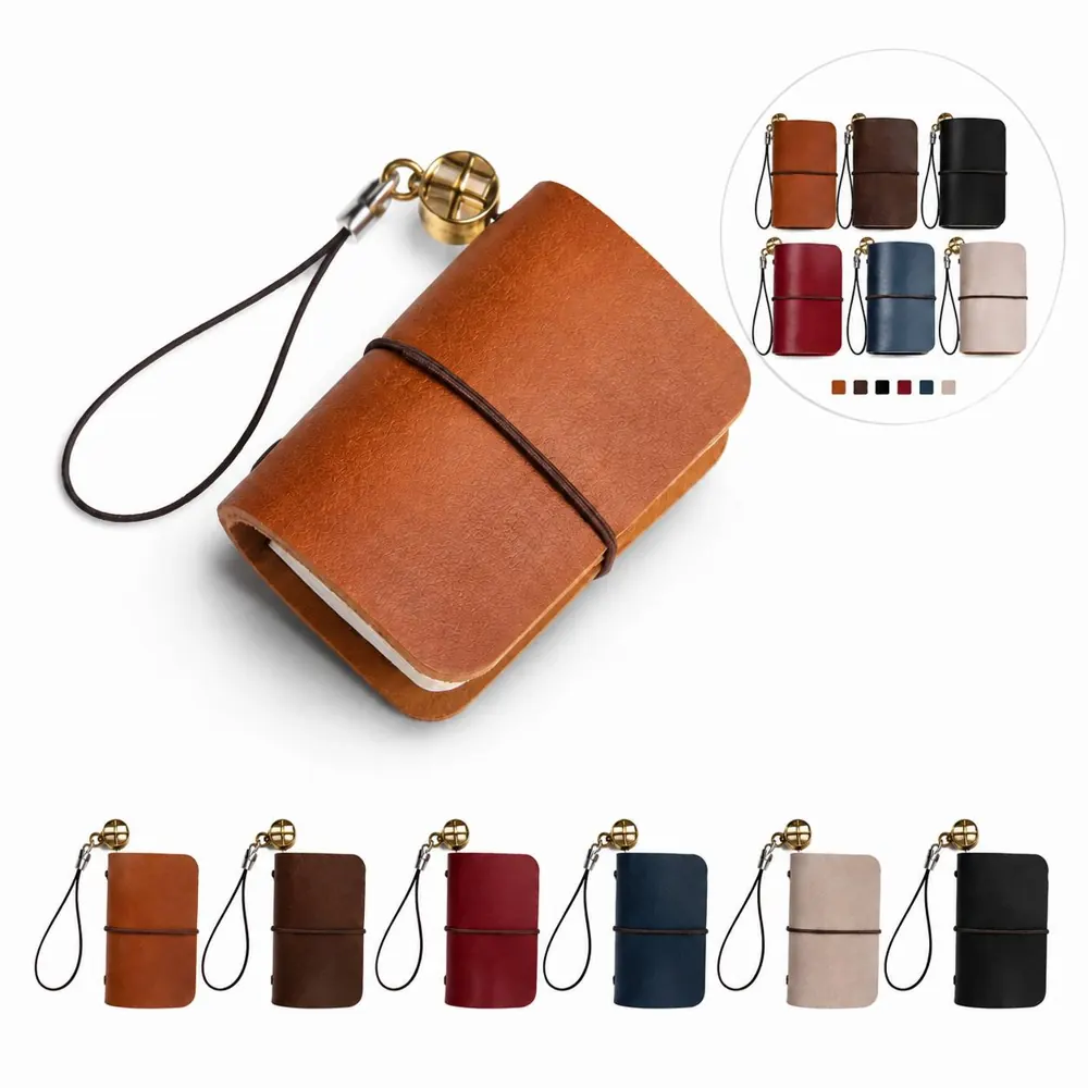 Mini Leather Traveler Notebook with Refillable Pages 2