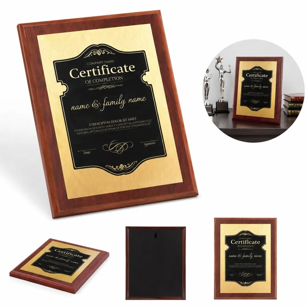 Personalized Wooden Award Plaque Medal for Recognition 2