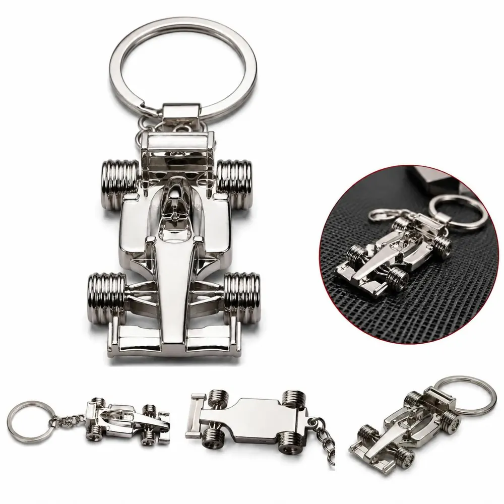 Metal Racing Keychain Durable Split Ring Car Accessory 2