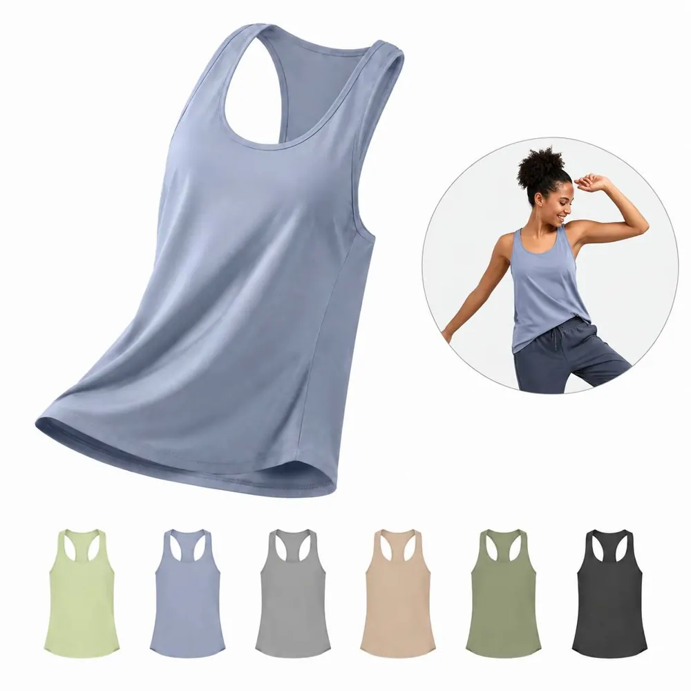 Women's Open Back Halter Sports Tank Top Quick-Dry 2