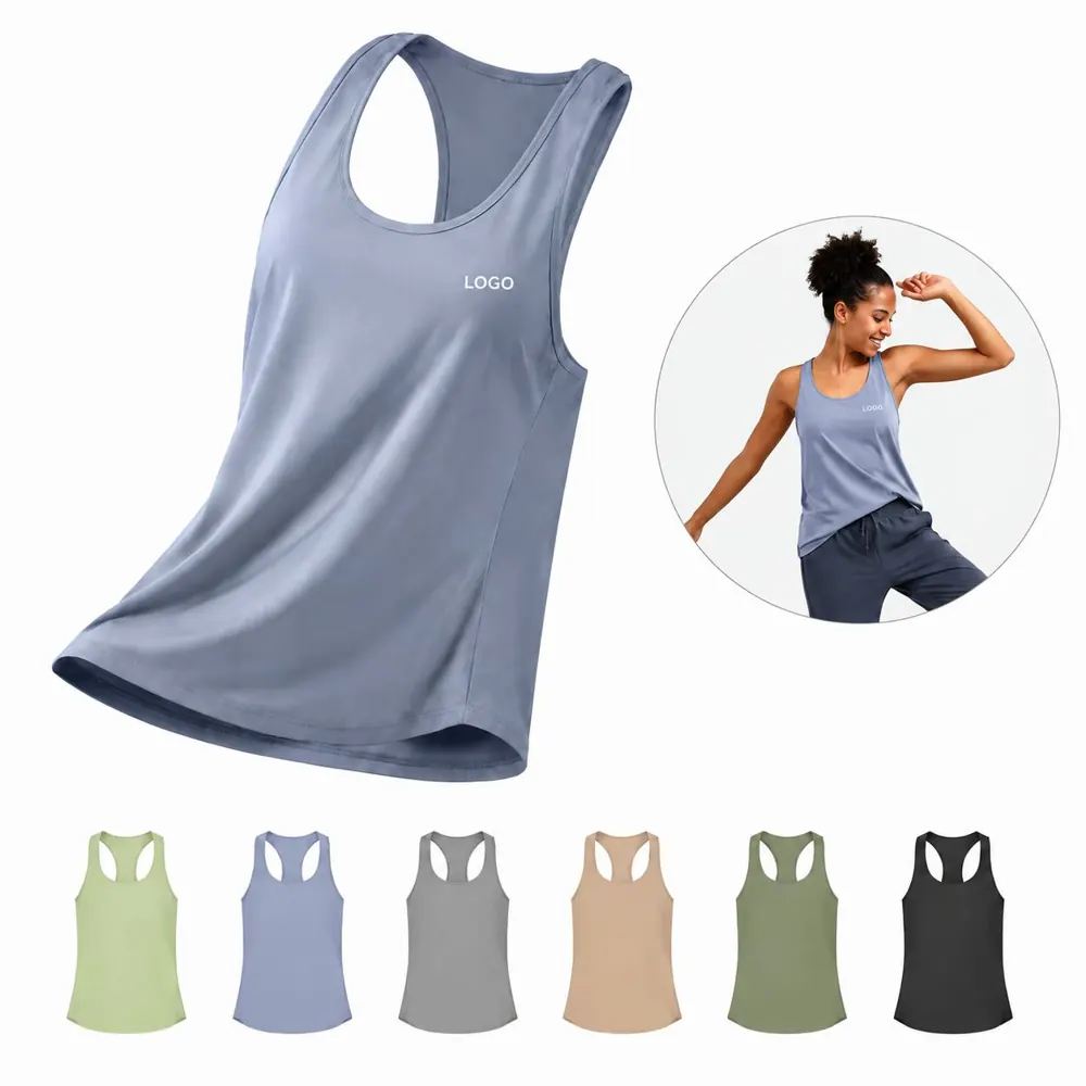 Women's Open Back Halter Sports Tank Top Quick-Dry
