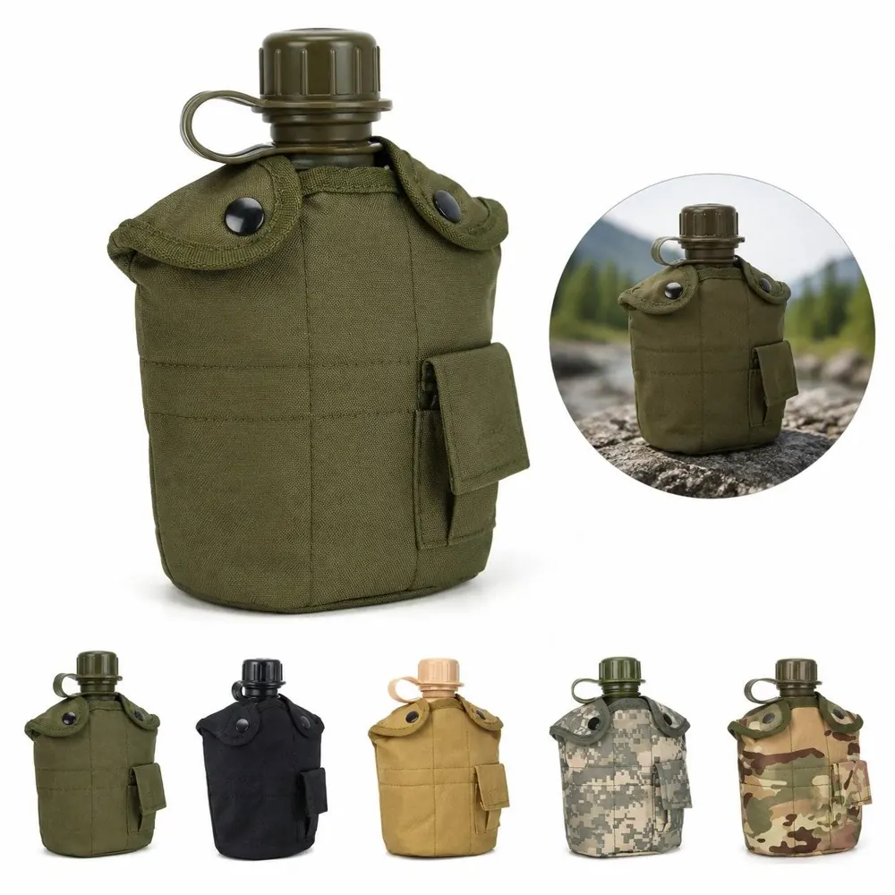 Outdoor Military Canteen 1L with Secure Leak-Proof Cap 2