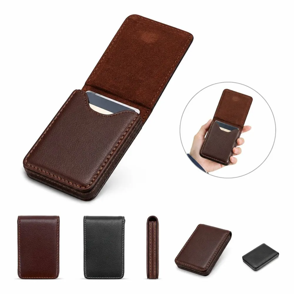 Magnetic PU Leather Business Card Holder Case 2